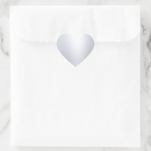 銀エレガントフェイクテンプレート空白のグラマー ハートシール (バッグ)