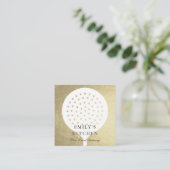 銀エレガントフェイクミニマルスキマーケータリング スクエア名刺 (スタンド正面)