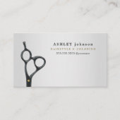 銀エレガントフェイクモダン鋏 名刺 (正面)