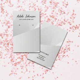 銀エレガントフェイク幾何イヤリングカード