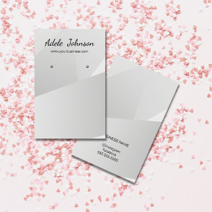 銀エレガントフェイク幾何イヤリングカード