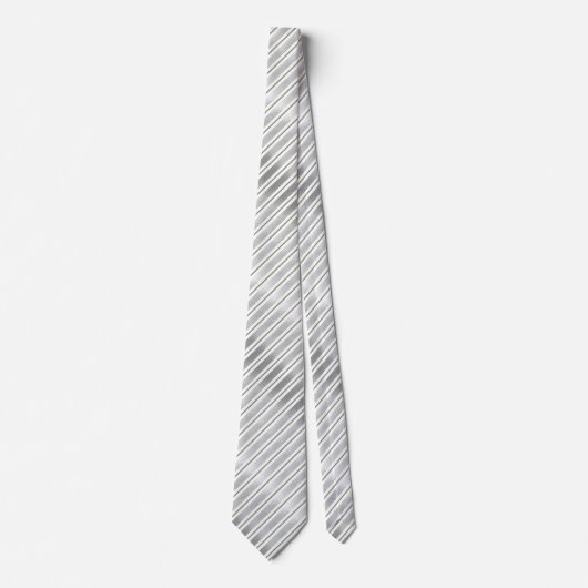 銀エレガントフェイク箔とセージ緑ストライプ色 ネクタイ (正面)