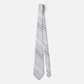 銀エレガントフェイク箔と青いストライプ ネクタイ (正面)