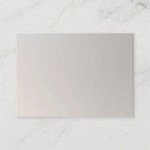 銀エレガントフェイク箔モダン及びトウペモノグラム 名刺 (裏面)