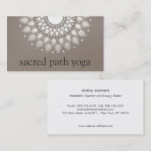 銀エレガントフェイク蓮華美曼荼羅 名刺 (正面/裏面)