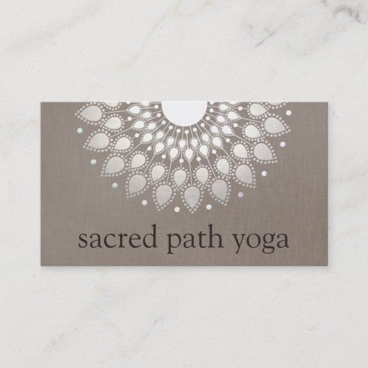 銀エレガントフェイク蓮華美曼荼羅 名刺 (正面)