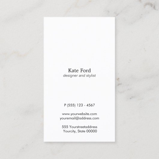 銀エレガントフェイク銀とターコイズストライプの モダン 名刺 (裏面)