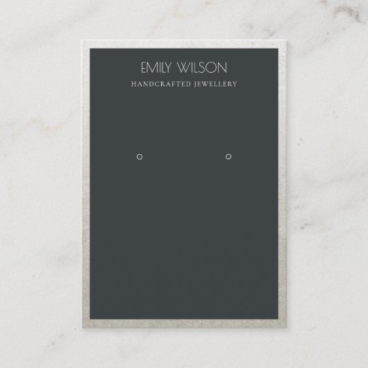 銀エレガントフェイク黒イアリング縁ど表示装置 名刺 (正面)