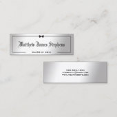 銀エレガントフォーマル卒業名カード挿入 コーリングカード (正面/裏面)