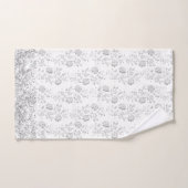 銀エレガントフローラキラキラ釉風呂タオルセット バスタオルセット (ハンドタオル)