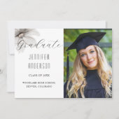 銀エレガントフローラ卒業写真 案内状 (正面)