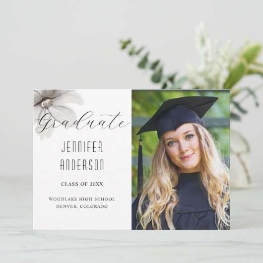 銀エレガントフローラ卒業写真 案内状 (スタンド正面)