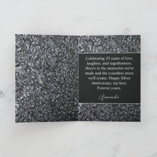 銀エレガントフローラ夫25周年記念 カード (内部)