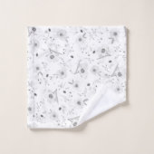 銀エレガントフローラ バスタオルセット (ウォッシュタオル)