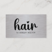 銀エレガントブはっきりしたラック美容師 名刺 (正面)