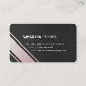 銀エレガントブラックプロフェッショナルカスタム 名刺 (裏面)