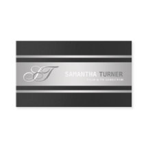 銀エレガントブラックプロフェッショナルモノグラカスタムム