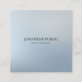 銀エレガントプロフェッショナルモダン弁護士弁護士 スクエア名刺 (正面)