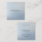 銀エレガントプロフェッショナルモダン弁護士弁護士 スクエア名刺 (正面/裏面)