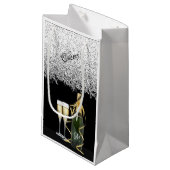 銀エレガントボトルと眼鏡スモール抱き枕 スモールペーパーバッグ (正面アングル)