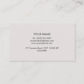 銀エレガントモダンの真珠 名刺 (裏面)