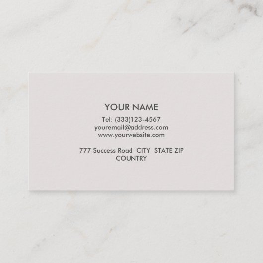 銀エレガントモダンの真珠 名刺 (裏面)