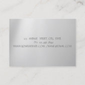 銀エレガントモダングリッター唇、まつげ、化粧 名刺 (裏面)