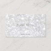 銀エレガントモダングリッター《写真》ぼけ味 名刺 (正面)