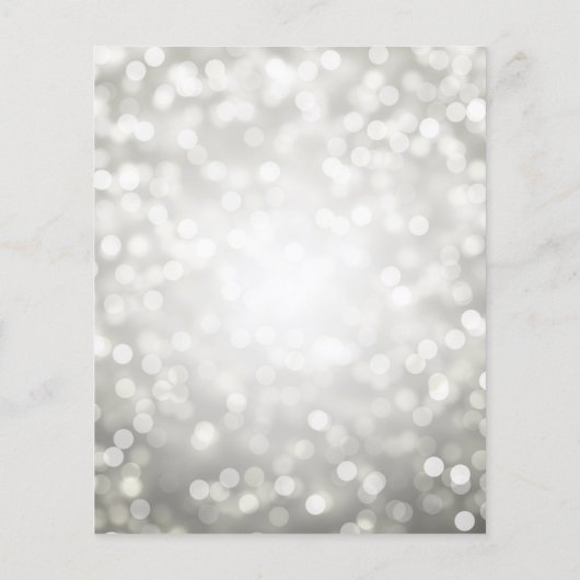 銀エレガントモダン40歳の誕生日パーティー招待状 チラシ (裏面)