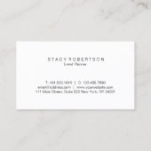 銀エレガントモダン&バラ金ゴールドグリッタープランナー 名刺 (裏面)