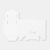 銀エレガントモノグラム結婚式の引き出物箱 フェイバーボックス (折り畳みなし)