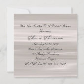 銀エレガントヴィンテージビクトリアンブライダルシャワー 招待状 (裏面)