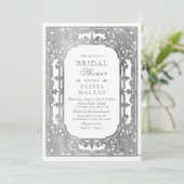 銀エレガントヴィンテージ華美ブライダルシャワー 招待状 (スタンド正面)