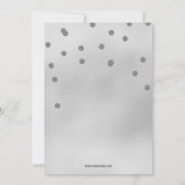 銀エレガント企業のパーティの招待状 招待状 (裏面)