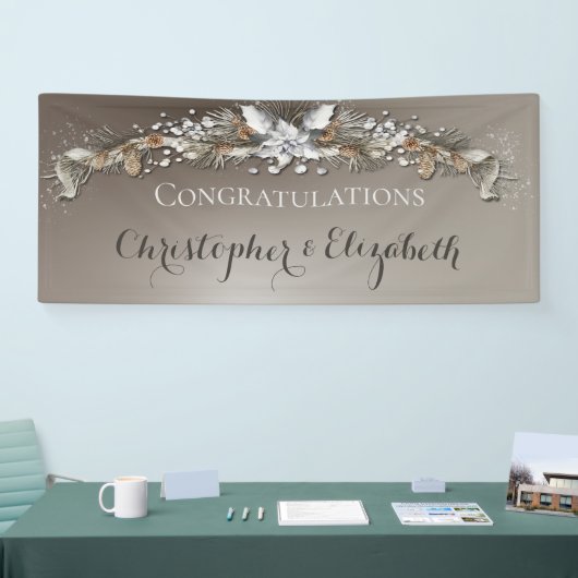 銀エレガント冬フローラおめでとう 横断幕 (トレードショー)