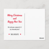 銀エレガント勾配いかり+ SANTA HAT | ポストカード (裏面)