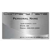 銀エレガント商企業のカード磁石 マグネット名刺 (正面)