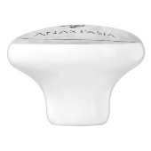 銀エレガント孔雀セパーソナライズされたラミックスノブ セラミックノブ (側面)