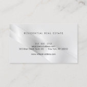 銀エレガント実在財団名刺 名刺 (裏面)