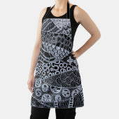 銀エレガント幾何学模様 エプロン (インサイチュ)