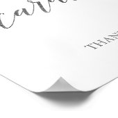 銀エレガント書式ウエディングカードサイン ポスター (角)