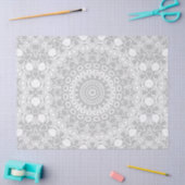 銀エレガント曼荼羅模様 薄葉紙 (クラフト)