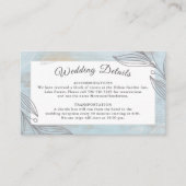 銀エレガント植物学の結婚詳細 エンクロージャーカード (正面)