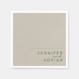 銀エレガント淡い色ののモダン結婚ナプキン スタンダードカクテルナプキン