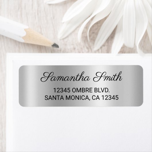 銀エレガント淡い色のググラデーションレー箔 ラベル (インサイチュ)