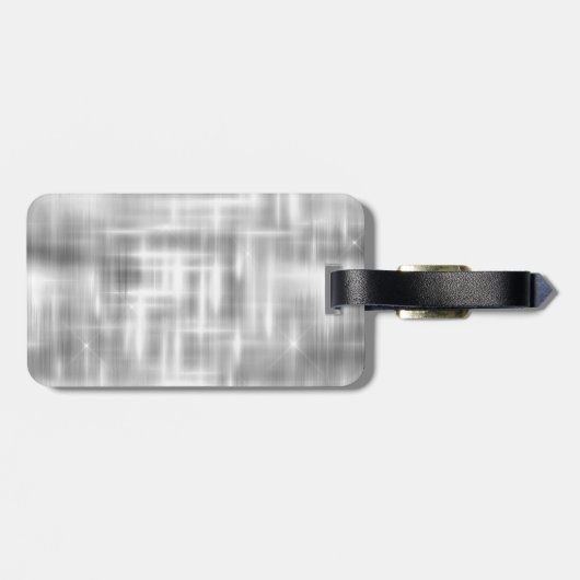 銀エレガント滴下グリッターモノグラム荷物t ラゲッジタグ (裏面横)