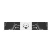 銀エレガント灰色と黒の結婚花 招待状ベリーバンド (フラット)