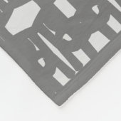 銀エレガント灰色の幾何学模様 フリースブランケット (角)