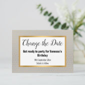 銀エレガント灰色の金ゴールドが日付を変更 出欠カード (スタンド正面)