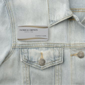 銀エレガント灰色の金地色リボン 名札 (インサイチュ)